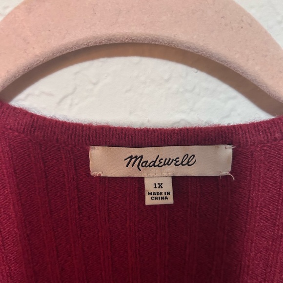 Madewell Red Cardigan Sweater - Picture 4 of 7
